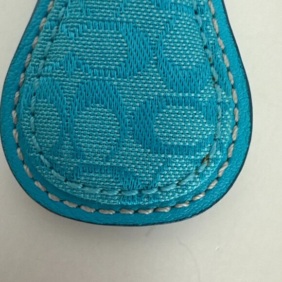 Coach Vintage Jacquard Mini Signature C Tear Drop FOB Key Chain Bag Charm FS7350 - Picture 5 of 15